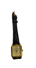 Unbranded ART DECO 1950'S CARTIER TANK STYLE VINTAGE Unisex WATCH VGC NEW STRAP picture