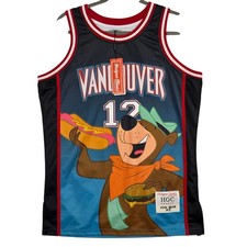 Headgear Classics Basketball Jersey Men Medium Vancouver Yogi Bear Number 12 New picture