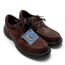 Clarks Bradley Vibe Mens 11 Wide Tan Tumbled Leather Extreme Comfort Shoes New picture