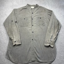 1930s Homesteader Covert Salt And Pepper Work Shirt True Vintage Size Large picture