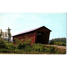 Athens County 1 Glouster Ohio Vintage Covered Bridge Postcard PC16 picture