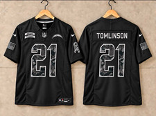 Nike Los Angeles Chargers Tomlinson #21 Salute to Service Football Jersey Black picture