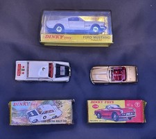 Collection of Bintage Dinky Toys Die-cast Model Cars and Their Original Boxes picture