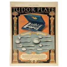 1925 Tudor Plate by Community Plate  Vintage Art Nouveau Print Ad picture