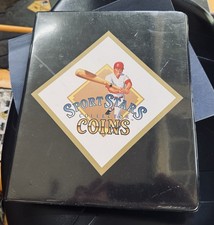 Vintage 1992 MLB Master Set Of 50 Brass Sport Stars Collectors Coins With COA picture