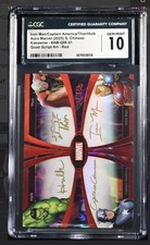 2025 Kakawow Marvel Aura Quad Script CGC 10 Red /3 Facsimile Auto Avengers picture