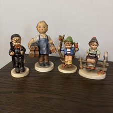 Lot of 4 Vintage Goebel MI Hummel Boys Figurines 12 143 111 142 1960s Mint picture