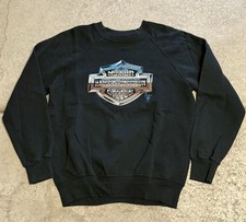 True Vintage 80’s Mens Harley Davidson North Carolina 3D Emblem Biker Crewneck L picture