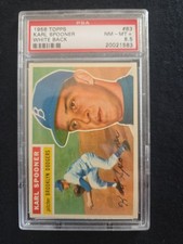 1956 Topps Baseball #83 KARL SPOONER PSA 8.5 NM -MT+ Brooklyn DODGERS picture