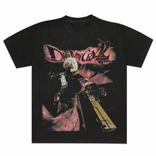 Devil May Cry 2 Dante Y2K Grunge Vintage Unisex Gaming Graphic Streetwear Tee picture