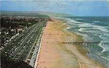 Postcard CA: Ocean Beach Aerial View, San Francisco, Posted 1954 picture