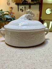 William Sonoma Aplico Porcelain Chicken Cassarole Made in France picture