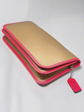 Coach Vintage Legacy  Colorblock Coral Pink Rare Misprinted East West Clutch Y2K picture