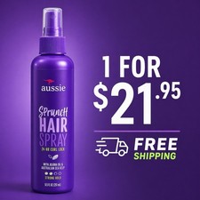 Aussie Sprunch Hair Spray 8.5oz Strong Hold 24Hr Curl Lock Original Formula picture