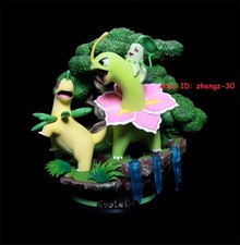 H29CM Meganium Figure Chikorita GK Statue Model Light Up Collectible W/box Gift picture