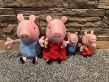 Lot 4 Peppa Pig Plush - 10”+ 6” Peppa George Teddy picture