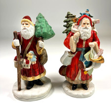 Vtg 1985 1987 Enesco St Nicholas Circa 1890 Figurine Set Santa Claus Shoppe Lot picture