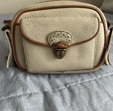 Dooney & Bourke Vintage Brown Beige All-Weather Leather 