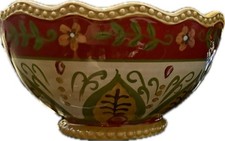 Pier 1 Imports Juliana hand-painted 6” ceramic bowl RARE NOS picture