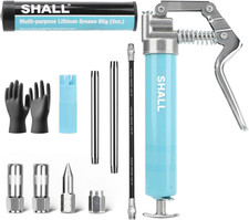 SHALL Mini Grease Gun Kit (3.52OZ, 3000PSI) with Accessories: 2x 4-Jaw...  picture