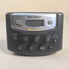 Sony Walkman SRF-M37V Digital TV Weather AM FM Pocket Radio Clock Belt Clip picture