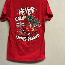 Vintage Bucees Unisex Gray Red Vintage Xmas Truck Shirt Short Sleeve,Sz Med0031 picture