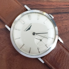 1950s Longines Mechanical Vintage Watch, White Gold Filled Case, Original Dial picture