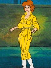 Classic Retro Journalist April Neil Daily TMNT Costume Yellow Utility Jumpsuit picture