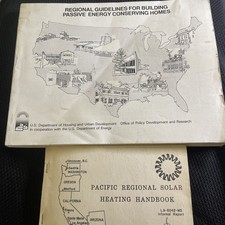 Vintage 1970s Solar Design Book Lot - Passive Energy & Pacific Heating Guides picture