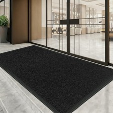 Black Commercial Entrance Mat Heavy Duty Rubber Door Mat Restaurant Industrial picture