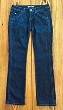 VTG 2000s Y2K MADE IN USA  Indie Sleaze Hudson Low Rise Straight-Leg Dark Wash picture