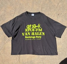 Vintage 1989 Van Halen Backstage Party Tour Band Promo T Shirt Rare picture