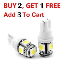 2PC T10 5-SMD LED Interior Light bulb Super White 6500K 921 194 192 168 2825 W5W picture