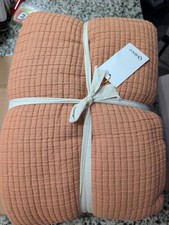 Quince Organic Ribbed Cotton Coverlet Set, Full/Queen, Sedona, Solid picture