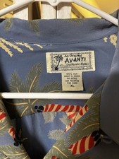 Vintage Avanti Silk Men’s Short Sleeve Button-Down Shirt Xll picture