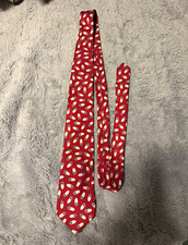 Vintage Givenchy Men's Geometric Pattern Tie Red/White/Blue with Logo Accent picture