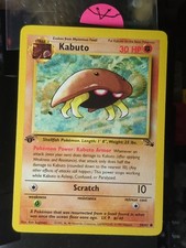 Kabuto 50/62 Common Fossil Pokemon 1st Edition Near Mint picture
