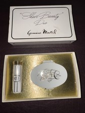 Vintage Germaine Monteil Superglow Pressed Powder 0.5oz plus Red Spice Lipstick picture