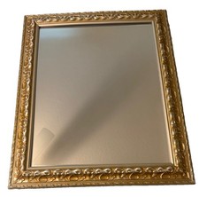 Vintage Ornate Wall Mirror 20x24 Antiqued Gold Silver Gilt Floral Frame picture