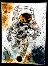 ACEO Hand Painted Art Card. Signed By Artist. Hand Painted Not A Print picture