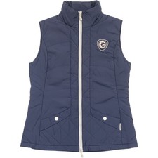 Horseware Ireland Quilted Puffer Vest Womens XS Navy Blue Equestrian Riding Zip picture