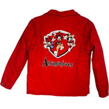 Vtg 1994 Animaniacs Youth L Red Chore Jacket Warner Bros Embroidered Quilted picture