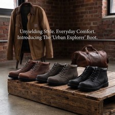 The Urban Explorer Men's Casual Dress Boots | Classic Round Toe Chukka Size 9-13 picture