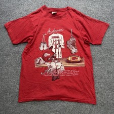 Nutmeg Arkansas Razorbacks Vintage T Shirt Men’s Size Large 90s All Sports picture