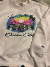 Vintage Champion Reverse Weave Ocean City Sweatshirt L Y2K picture
