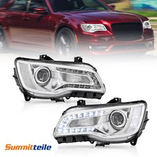 DEFECTIVE 2PCS Chrome LED DRL Projector Clear Headlight w Bulb For 20112 G3D picture