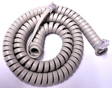 5-Pack Lot Scitec Hotel Phone Handset Cord Analog STC 2510D 2554W Ash 12Ft picture
