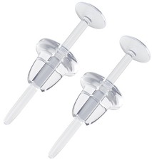 100pcs Clear Plastic Earrings for Sports for Ear Lobes  Bioflex Medical Grade... picture
