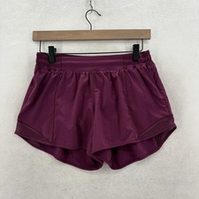 Lululemon Hotty Hot High Rise Shorts Womens 8 Purple Swift Sweat Wicking Running picture