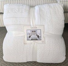 SOUTHERN LIVING Belaire WHITE Ivory Full / Queen Mini Comforter Set NEW NWT picture